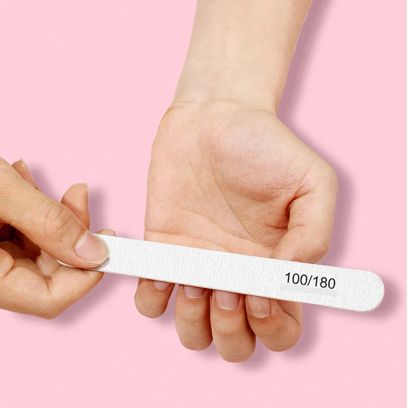 50/100Pcs Professional Grey Nail Files Set Manicure Pedicure Nail Stylist Supplies Disposable Care Manicure Accessories And Tool