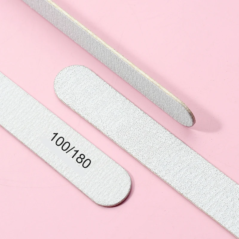 50/100Pcs Professional Grey Nail Files Set Manicure Pedicure Nail Stylist Supplies Disposable Care Manicure Accessories And Tool