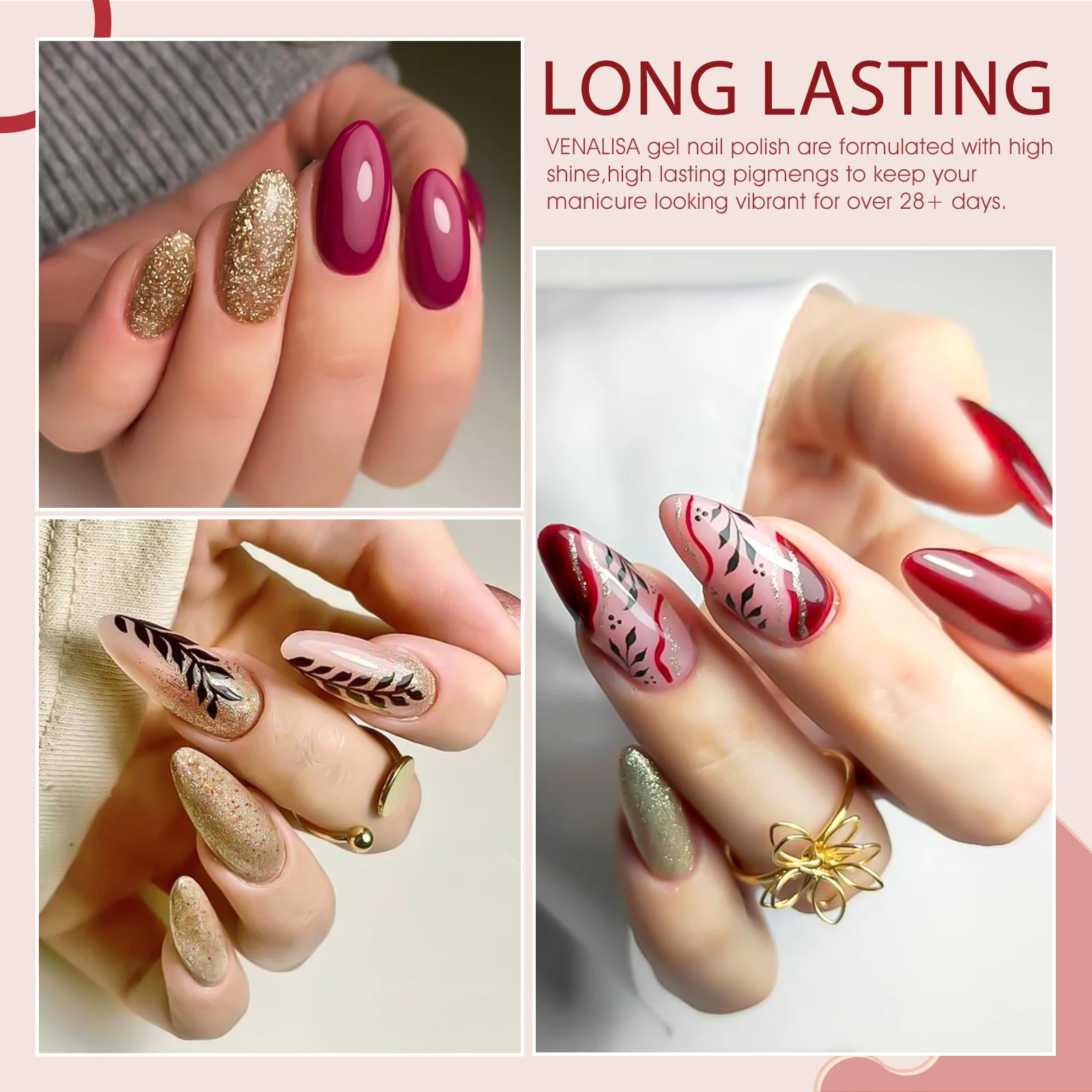 Venalisa Gel Nail Polish 6pcs/lot x7.5ml Soak Off UV LED Nails Varnish Set Semi Permanent Nail Art Gels Lacquer Gift Box Kit