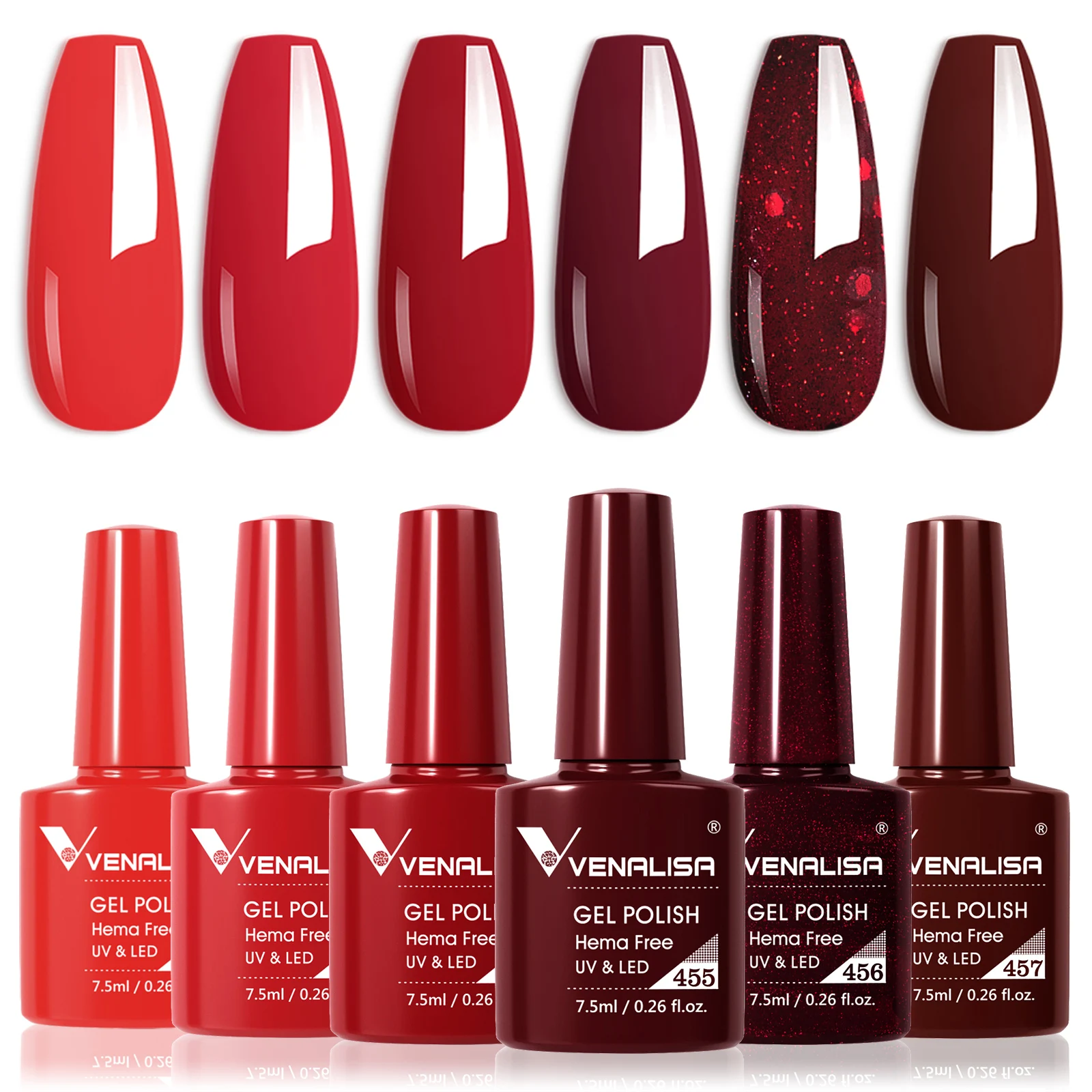 Venalisa Gel Nail Polish 6pcs/lot x7.5ml Soak Off UV LED Nails Varnish Set Semi Permanent Nail Art Gels Lacquer Gift Box Kit