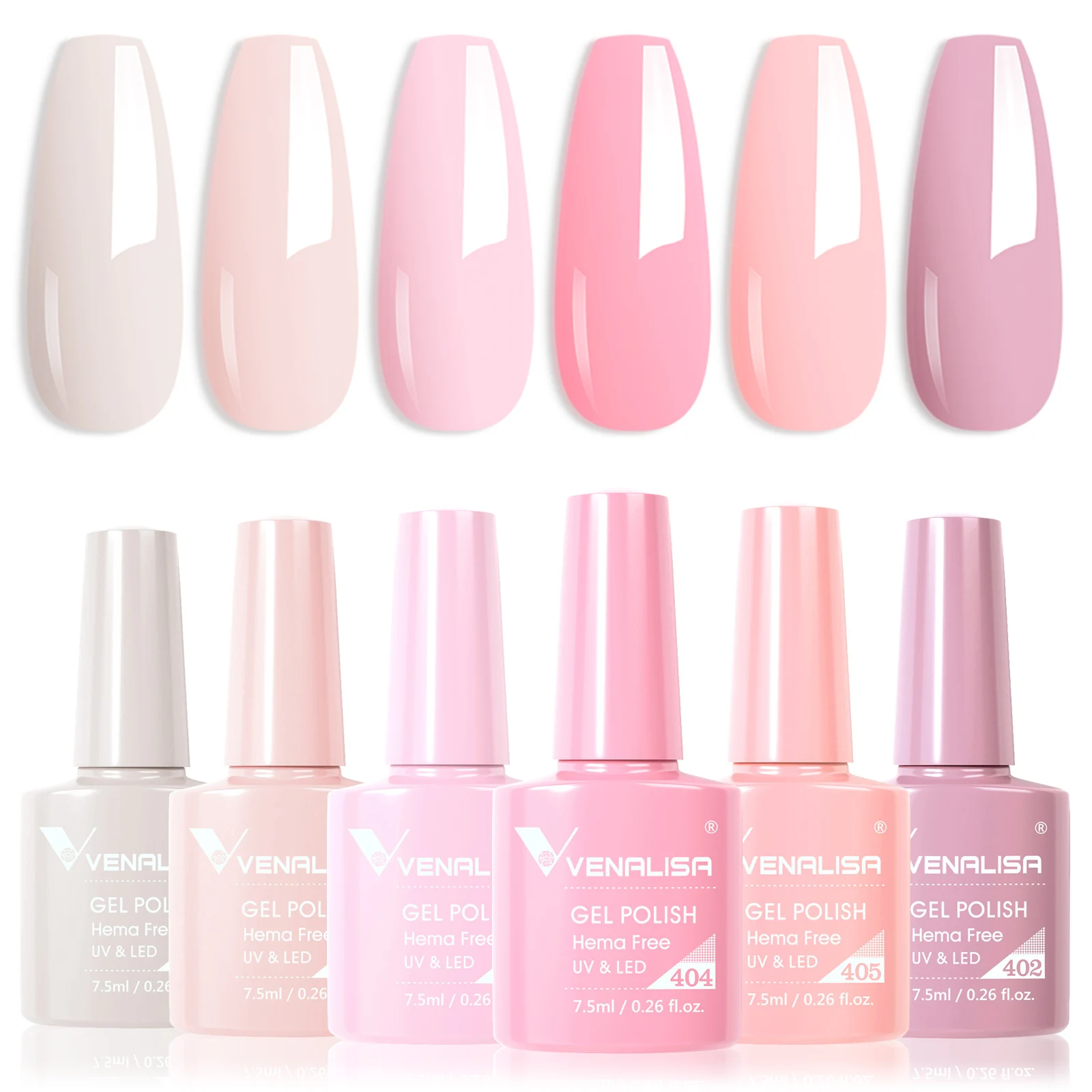 Venalisa Gel Nail Polish 6pcs/lot x7.5ml Soak Off UV LED Nails Varnish Set Semi Permanent Nail Art Gels Lacquer Gift Box Kit