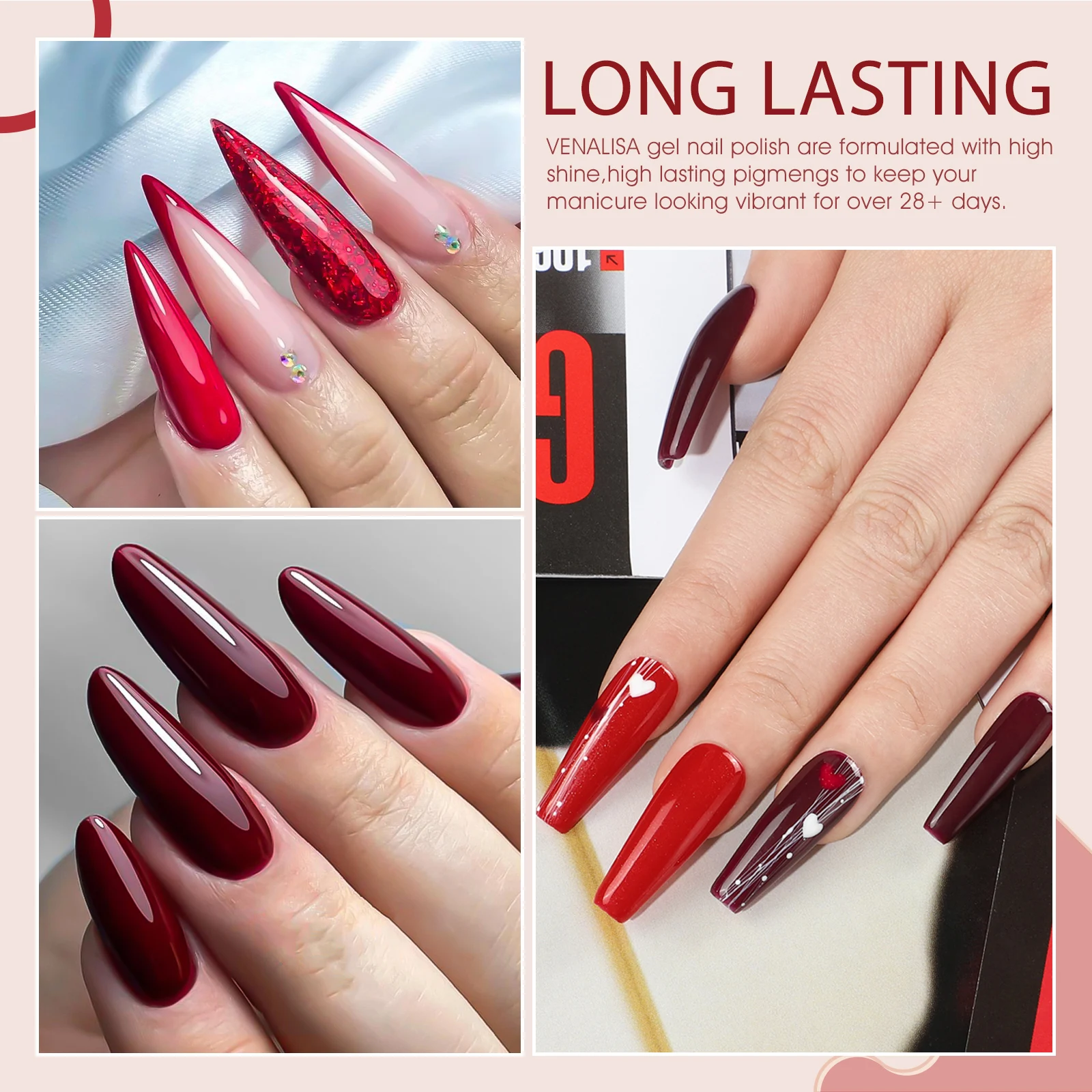 Venalisa Gel Nail Polish 6pcs/lot x7.5ml Soak Off UV LED Nails Varnish Set Semi Permanent Nail Art Gels Lacquer Gift Box Kit