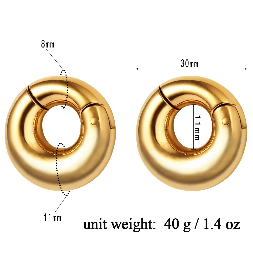 Twolobes 2PCS Daily Fashion Ear Weights Hangers 316 Stainless Steel Tunnels Gauges for Stretched Lobe Piercing Jewelry