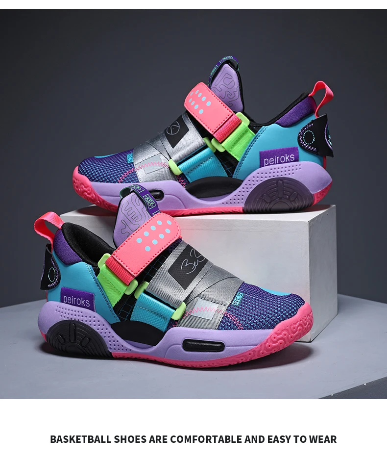 2024 New Children's Basketball Shoes For Boys Girls Non-slip Kids Sport Shoes Lightweight Outdoor Sneakers Trainers Footwear