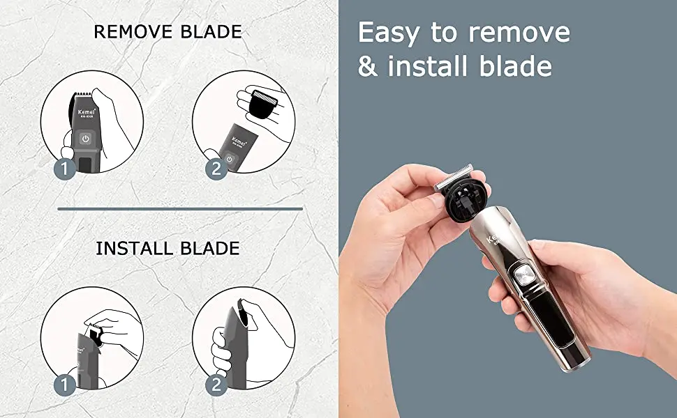 Kemei Professional Multifunction Beard Hair Trimmer Waterproof 6 In 1 Hair Clipper Electric Razor For Men Grooming Kit KM-8508