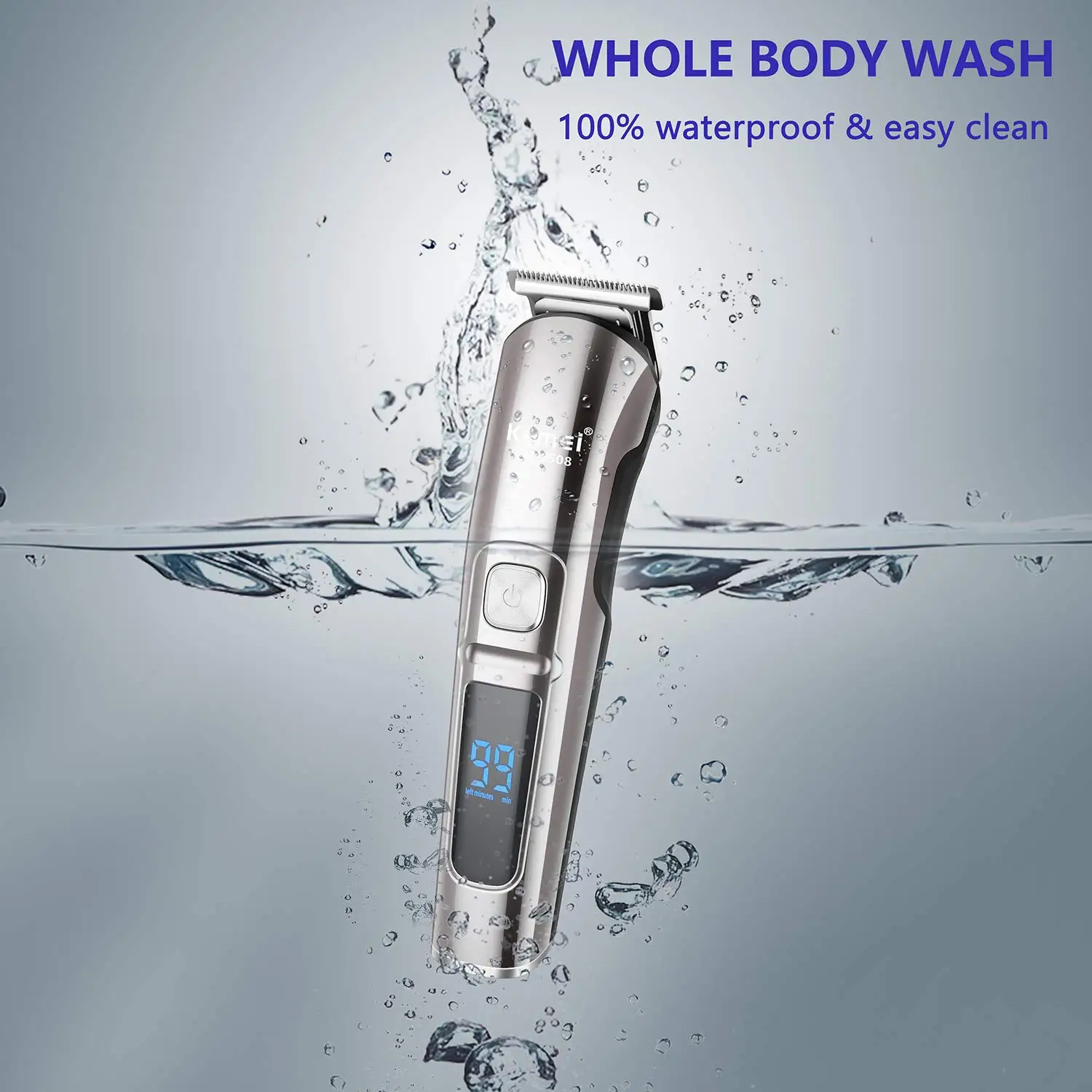 Kemei Professional Multifunction Beard Hair Trimmer Waterproof 6 In 1 Hair Clipper Electric Razor For Men Grooming Kit KM-8508