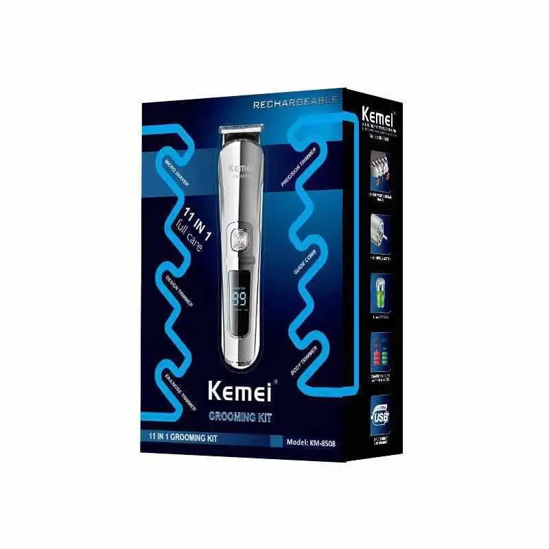Kemei Professional Multifunction Beard Hair Trimmer Waterproof 6 In 1 Hair Clipper Electric Razor For Men Grooming Kit KM-8508