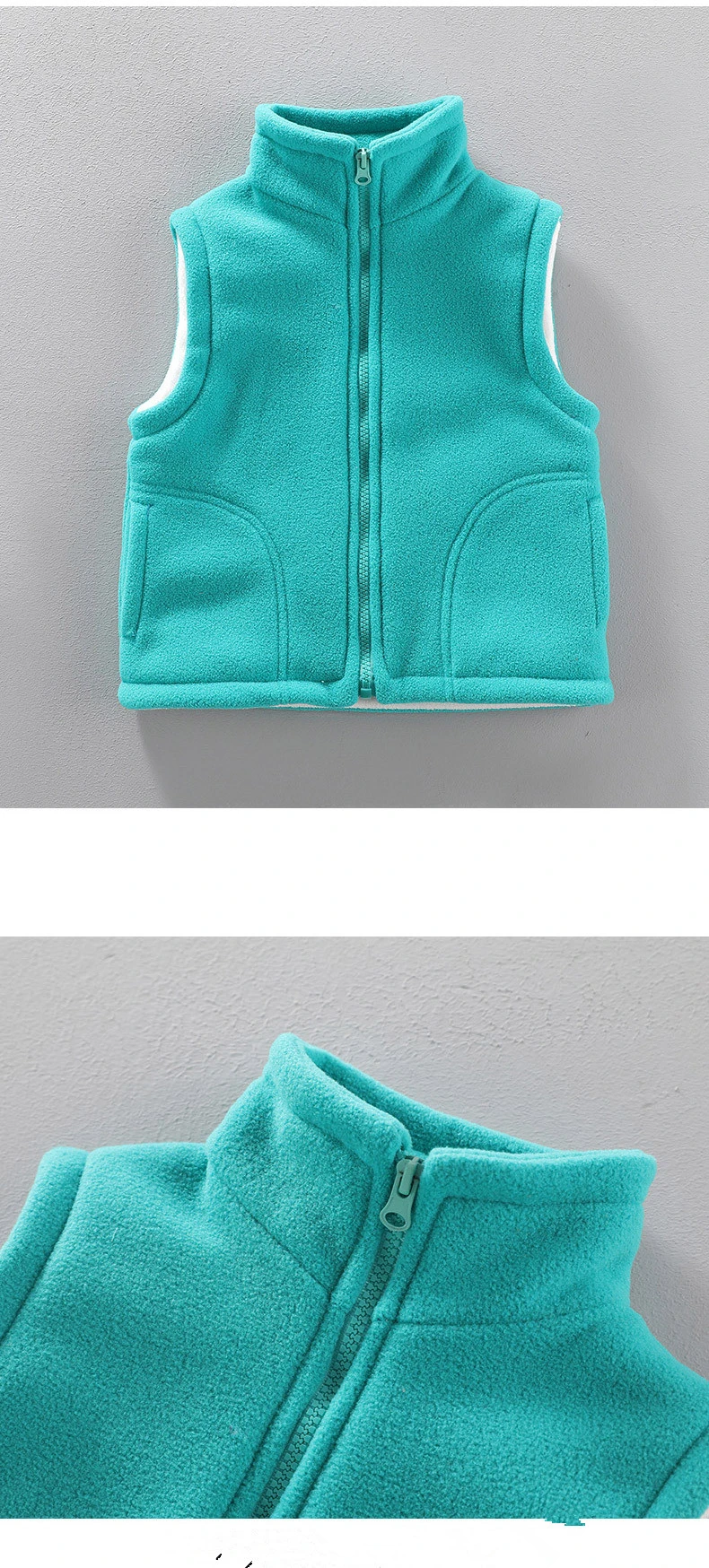 3 to 10 Years Teenager Outwear Waistcoats Sleeveless Jackets Children's Vest For Boy Girl Polar Fleece Baby Kid Vest Warm Winter