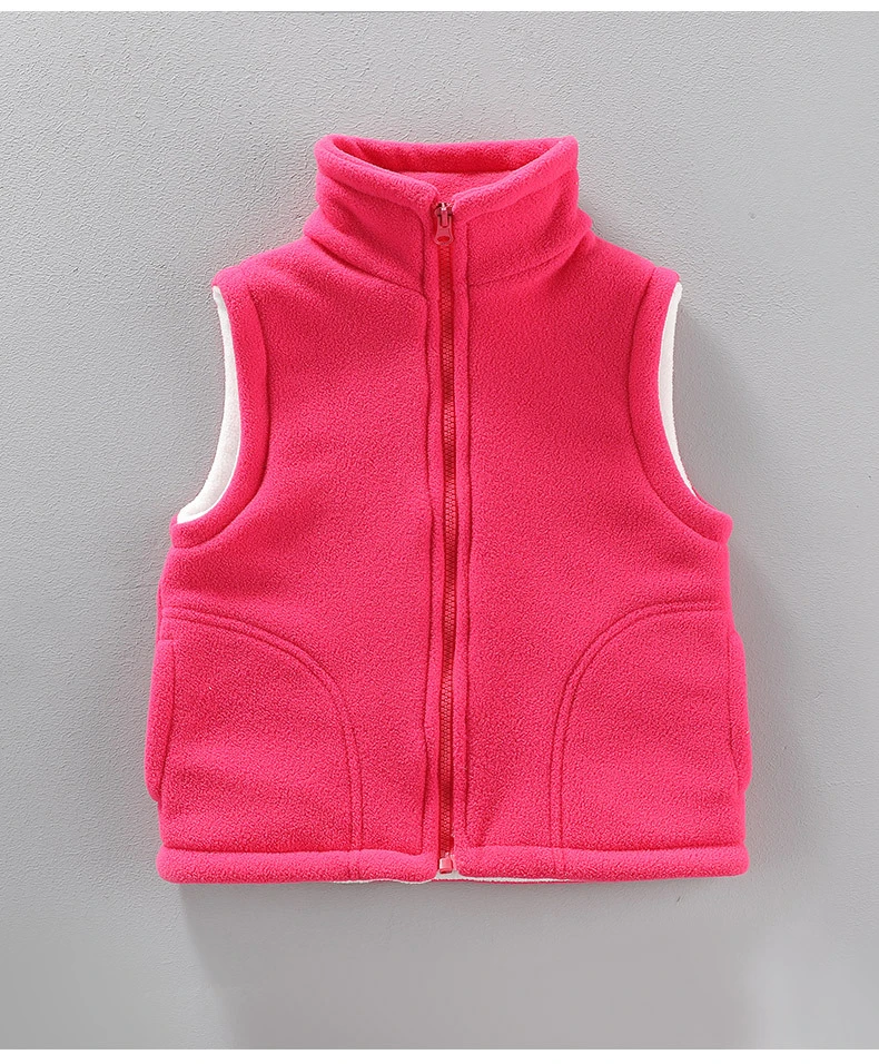 3 to 10 Years Teenager Outwear Waistcoats Sleeveless Jackets Children's Vest For Boy Girl Polar Fleece Baby Kid Vest Warm Winter