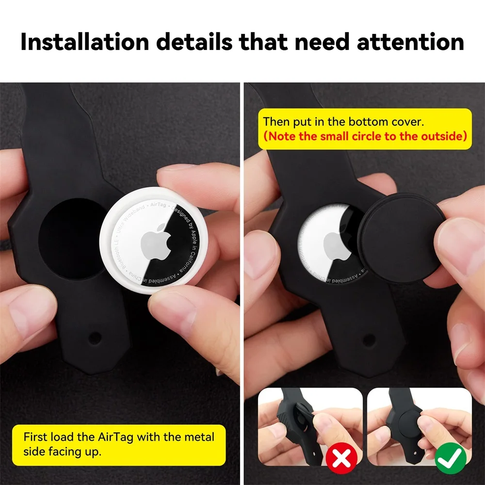 For Apple Airtag Motorcycle Car Keychain Silicone Case Waterproof Multitool Men's Diy Accessories Key Tags Organizer Anti-lost
