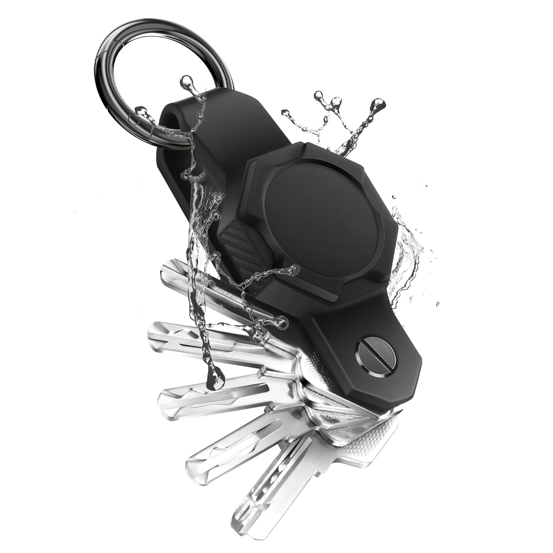 For Apple Airtag Motorcycle Car Keychain Silicone Case Waterproof Multitool Men's Diy Accessories Key Tags Organizer Anti-lost