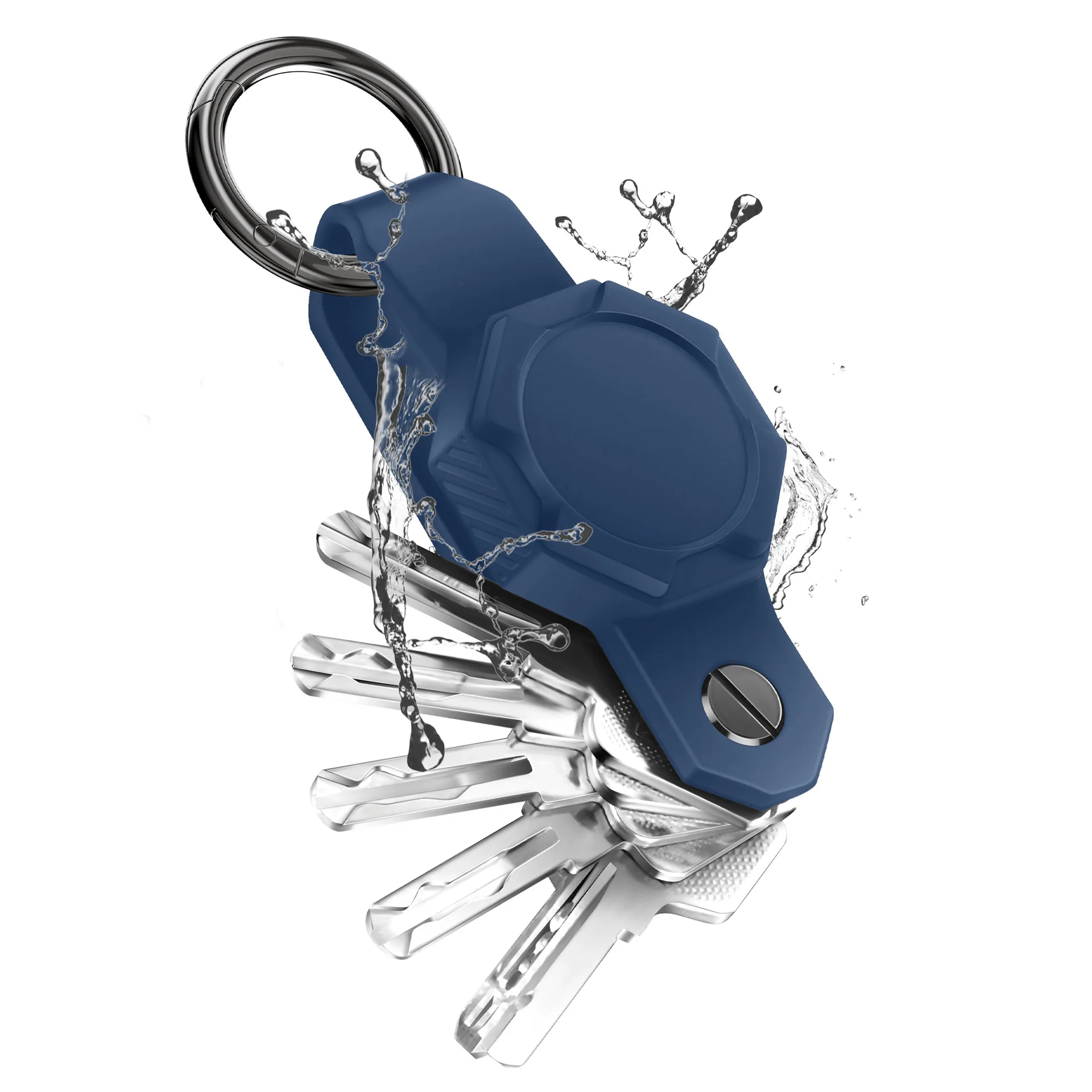 For Apple Airtag Motorcycle Car Keychain Silicone Case Waterproof Multitool Men's Diy Accessories Key Tags Organizer Anti-lost