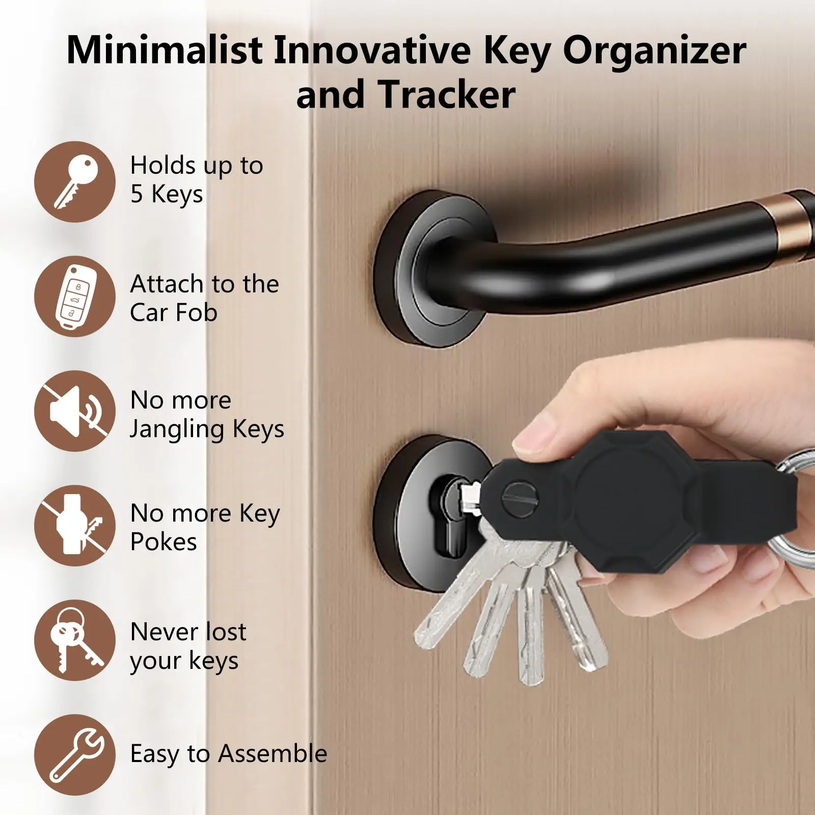 For Apple Airtag Motorcycle Car Keychain Silicone Case Waterproof Multitool Men's Diy Accessories Key Tags Organizer Anti-lost