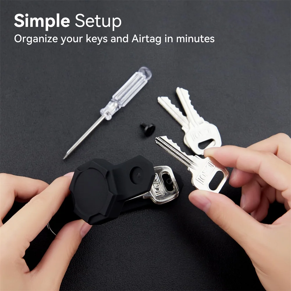 For Apple Airtag Motorcycle Car Keychain Silicone Case Waterproof Multitool Men's Diy Accessories Key Tags Organizer Anti-lost