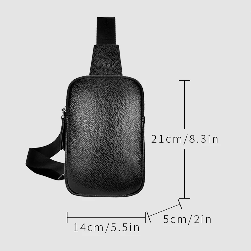 Mens Leather Small Crossbody Bag Shoulder Sling Bag Women Daypacks Chest Bag for Fishing Travel Hiking Backpacks Outdoor Sports