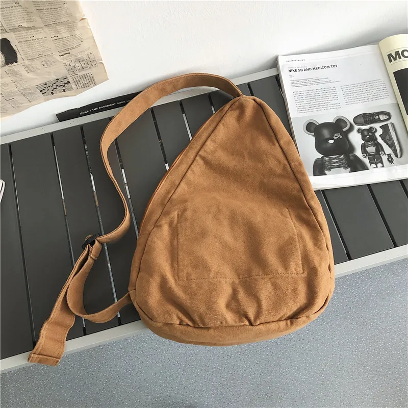 HOCODO Canvas Chest Bag Women 2022 Women Shoulder Messenger Bag Unisex Canvas Crossbody Bag Muliti Pocket Casual Women Bag