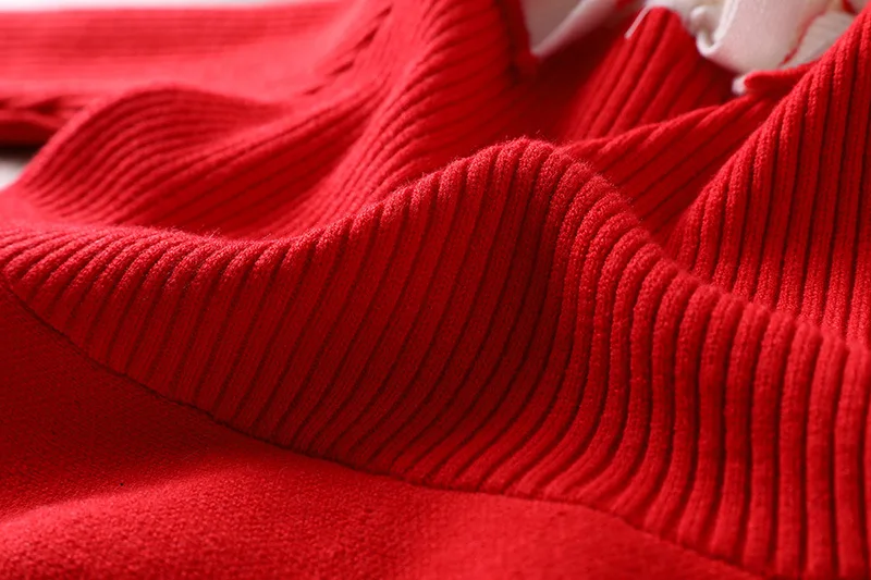 New Girl Baby Sweater Knitted Dress Children Warm Sweater Dress for Girls Infant Casual Pure Color Pleated Princess Dress