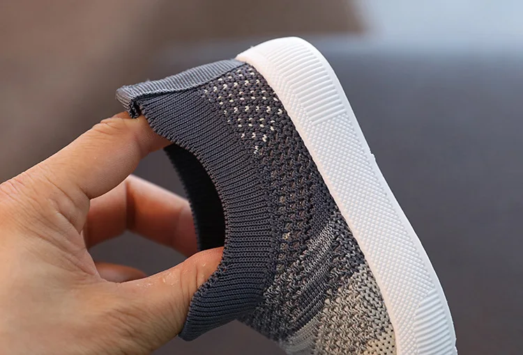 Size 20-31 Children Shoes Spring Autumn Kids Sneakers Soft Breathable Mesh Boys Slip-on Shoes Patchwork Color Girls Shoes