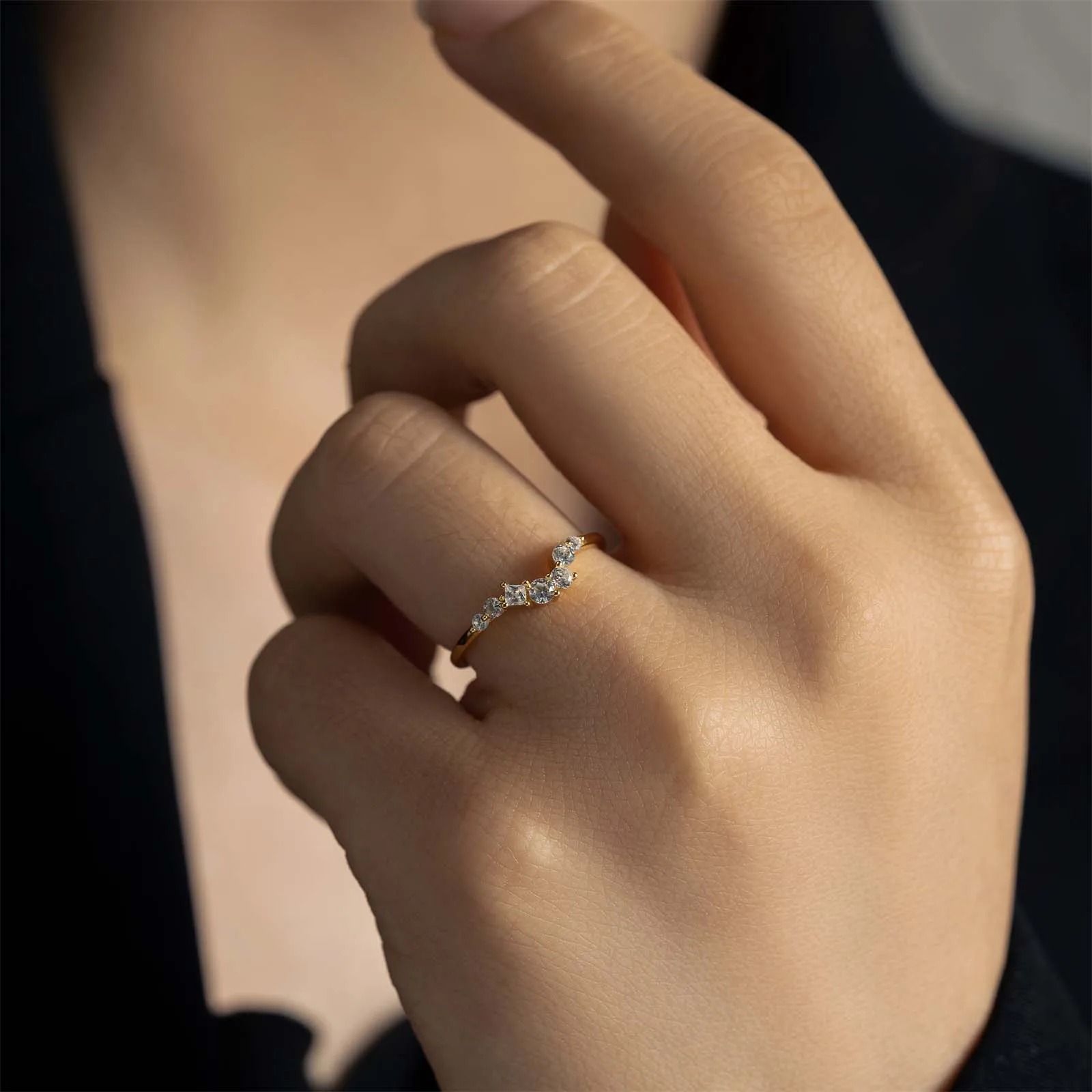 ANDYWEN 925 Sterling Silver Distance Band Bushel Rings Interwoven Vine Lave Edge Crystal Zircon CZ Wander Ring Custom Jewels