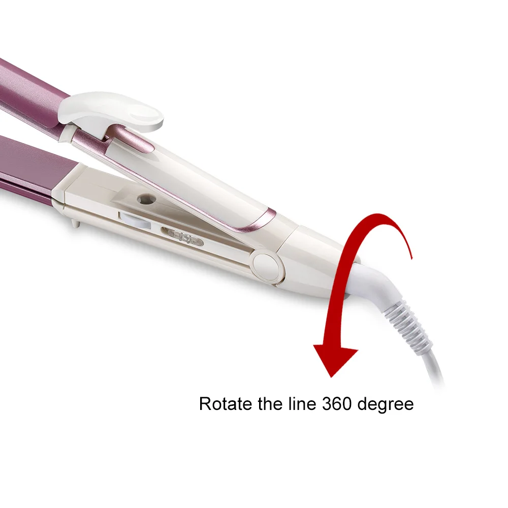 3 in 1 Electric Hair Curler and Straightener Personal Hair Styling Tools Wave Tourmaline Ceramic Styler Curling Iron