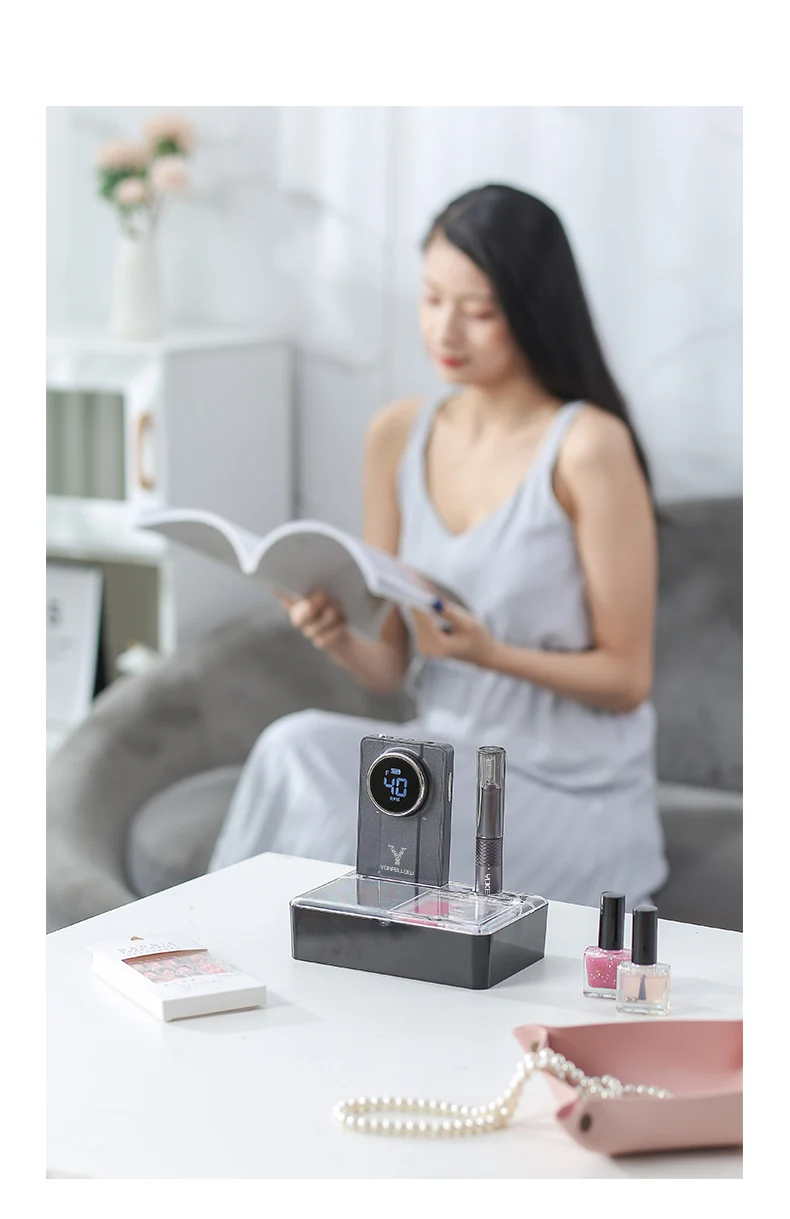 40000RPM Electric Sander Nail Drill Machince with Powerful Brushless Motor Rechargeable Electric Nail Polisher for Acrylic Nails