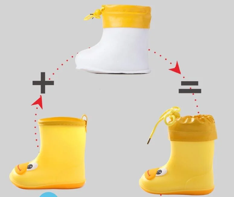 Children's Rain Boots Boy Girl's Solid Colour Waterproof Rain Boots Comfy Non Slip Durable Water Shoes For Kid's Outdoor