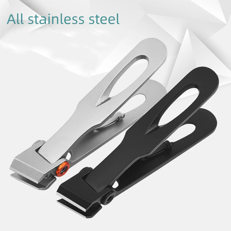 Slanted Nail Clippers Stainless Steel Wide Jaw Opening Manicure Fingernail Cutter Thick Hard Ingrown Toenail Scissors Tools