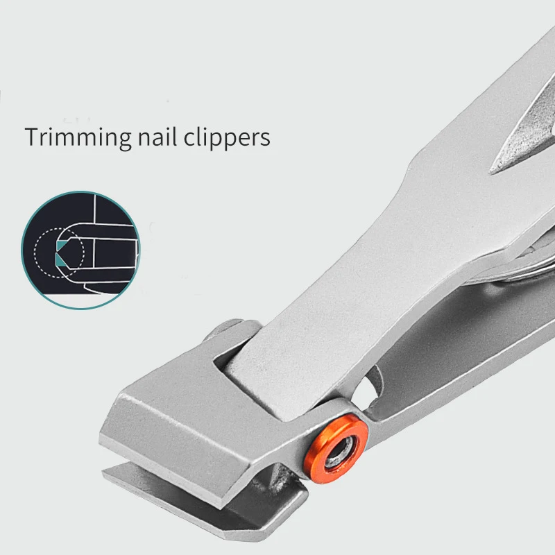 Slanted Nail Clippers Stainless Steel Wide Jaw Opening Manicure Fingernail Cutter Thick Hard Ingrown Toenail Scissors Tools