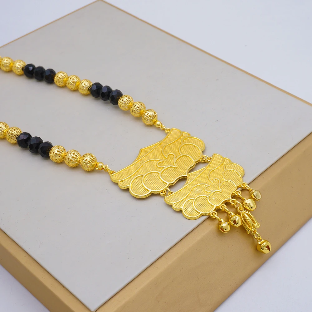 Dubai Gold Color Jewelry Sets For Women Nigerian Necklace Earrings Jewellery Set African Wedding Ethiopia Bridal Gifts
