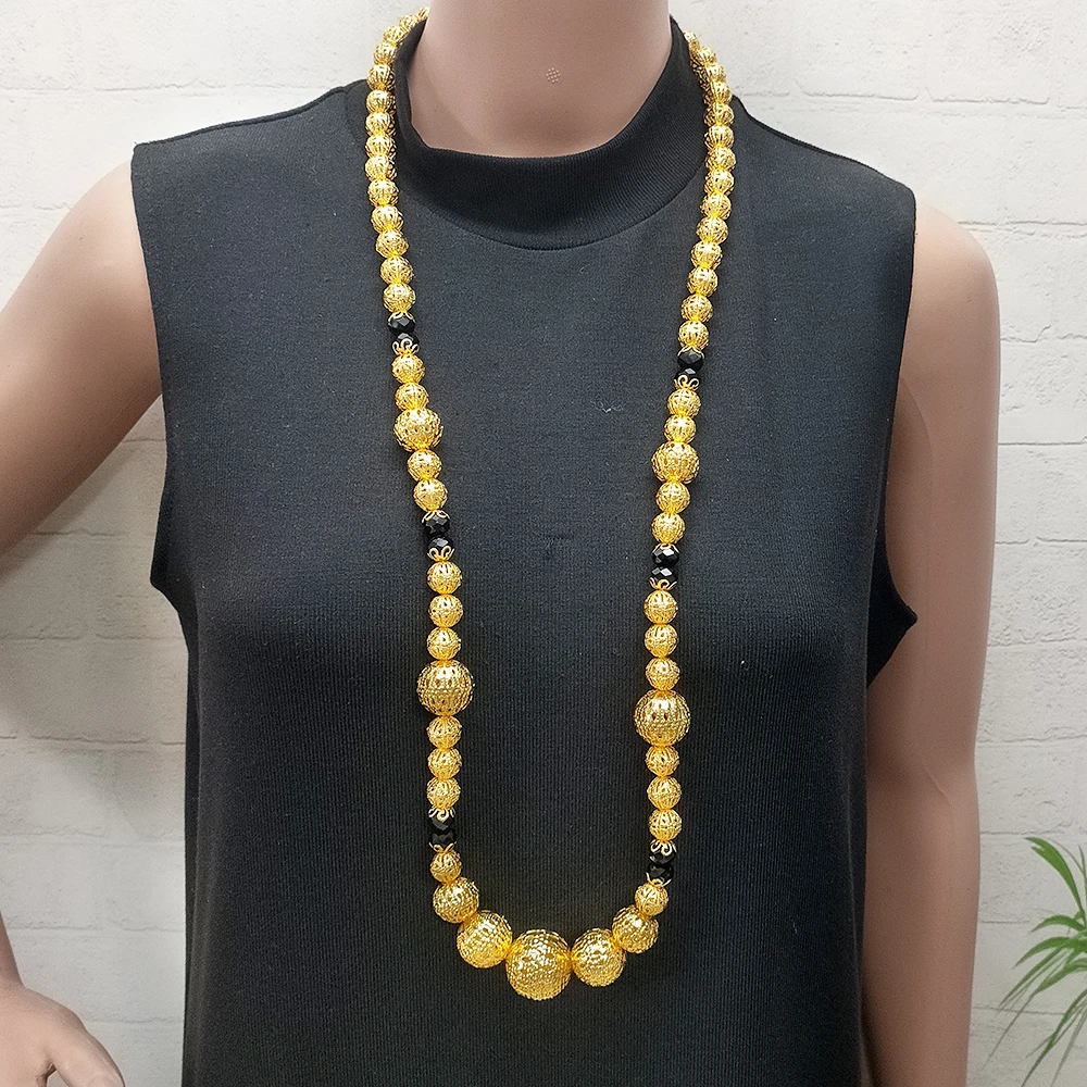 Dubai Gold Color Jewelry Sets For Women Nigerian Necklace Earrings Jewellery Set African Wedding Ethiopia Bridal Gifts