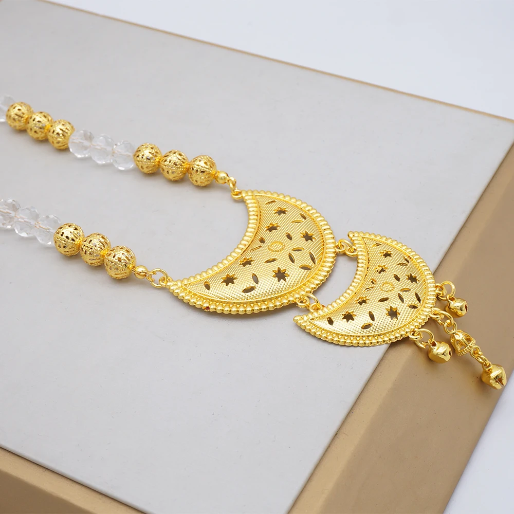 Dubai Gold Color Jewelry Sets For Women Nigerian Necklace Earrings Jewellery Set African Wedding Ethiopia Bridal Gifts