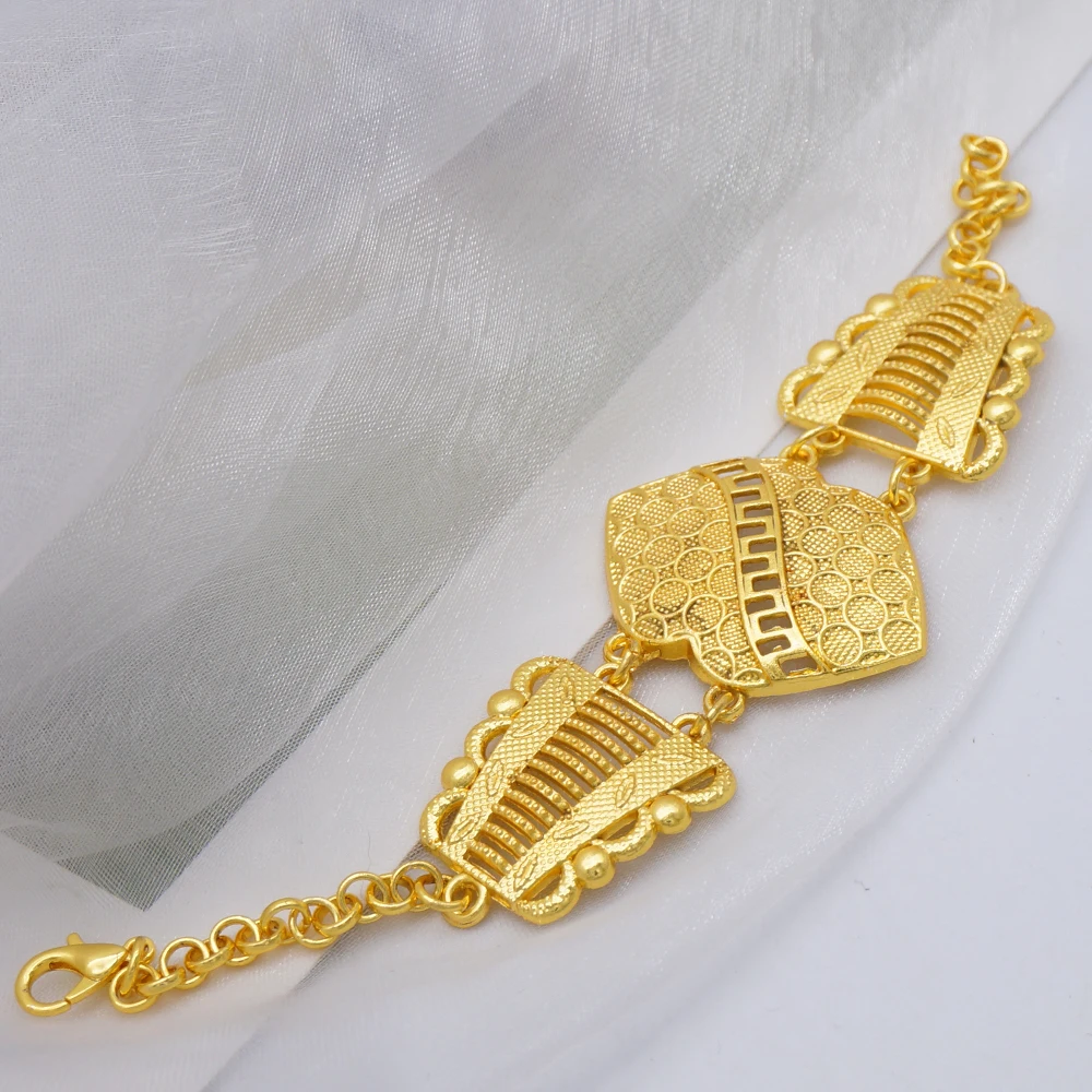 Dubai Gold Color Jewelry Sets For Women Nigerian Necklace Earrings Jewellery Set African Wedding Ethiopia Bridal Gifts