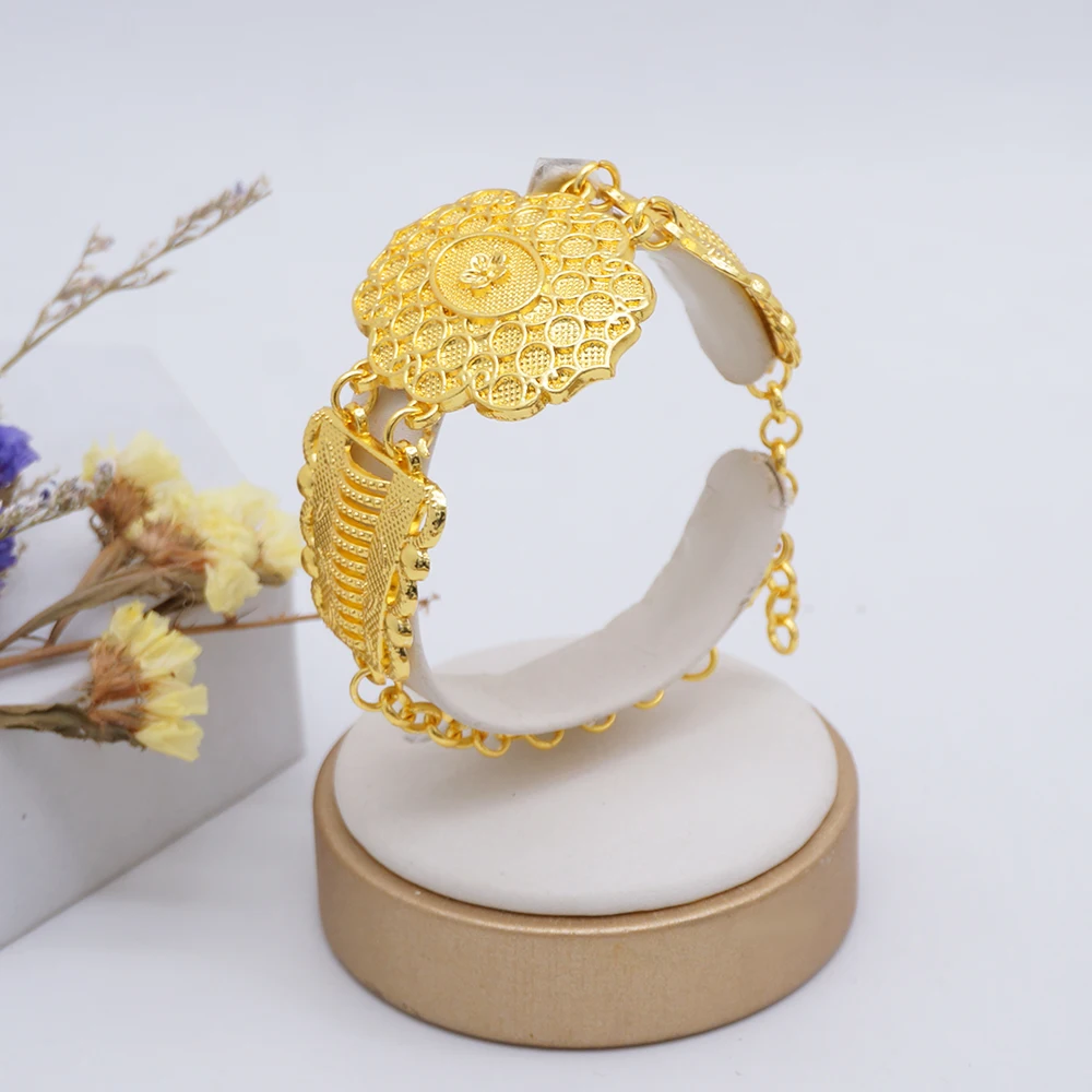 Dubai Gold Color Jewelry Sets For Women Nigerian Necklace Earrings Jewellery Set African Wedding Ethiopia Bridal Gifts