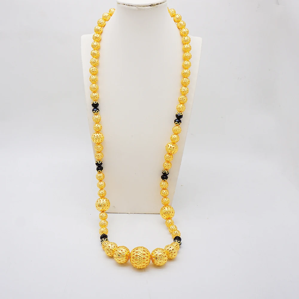 Dubai Gold Color Jewelry Sets For Women Nigerian Necklace Earrings Jewellery Set African Wedding Ethiopia Bridal Gifts