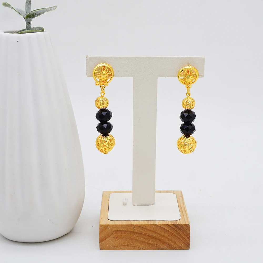 Dubai Gold Color Jewelry Sets For Women Nigerian Necklace Earrings Jewellery Set African Wedding Ethiopia Bridal Gifts
