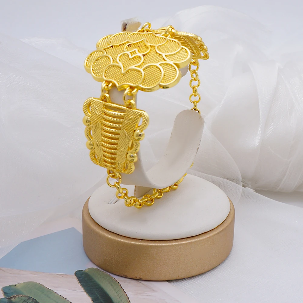 Dubai Gold Color Jewelry Sets For Women Nigerian Necklace Earrings Jewellery Set African Wedding Ethiopia Bridal Gifts