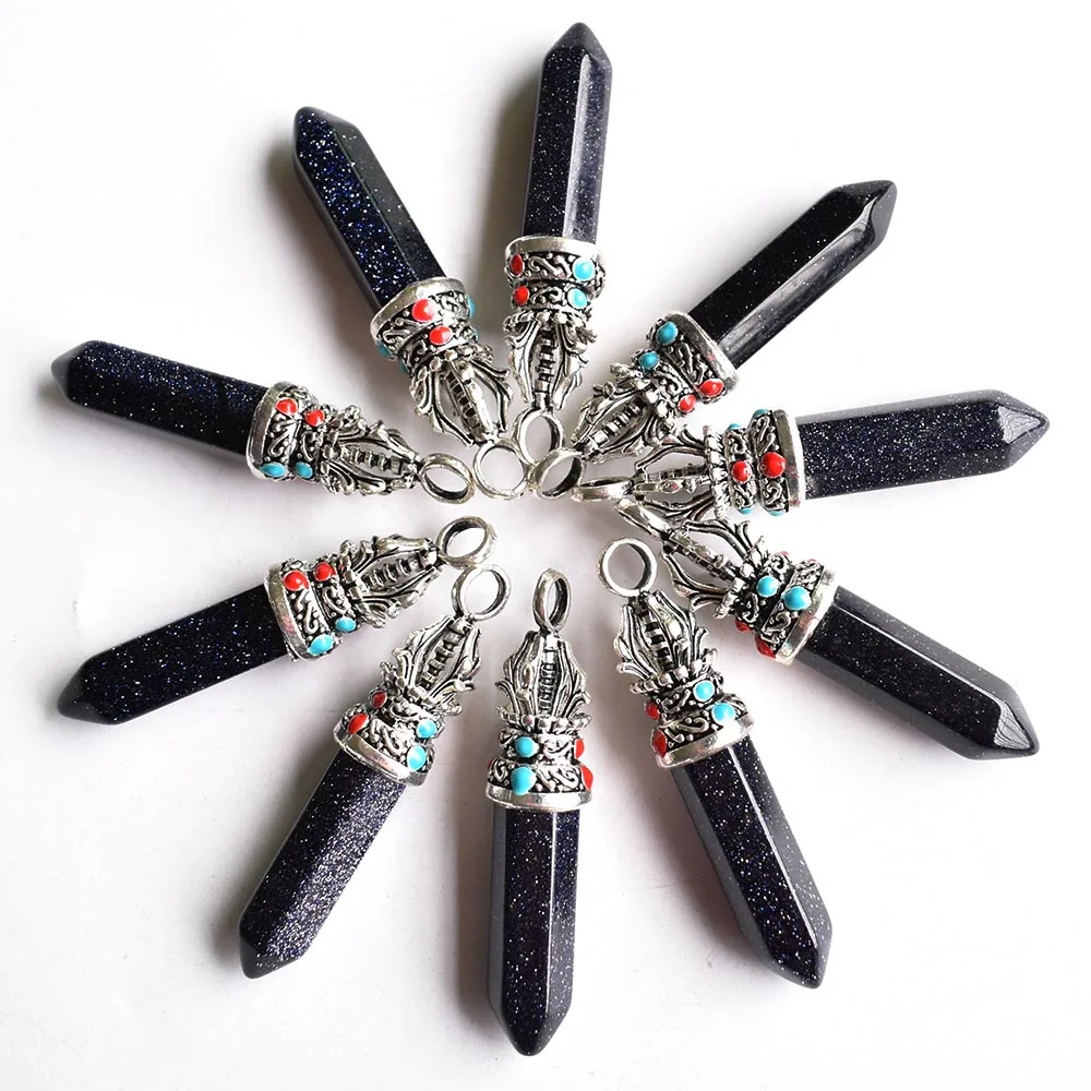 Wholesale 12pcs/lot fashion good quality natural stone mix pillar charms Pendants for jewelry accessories marking free shipping
