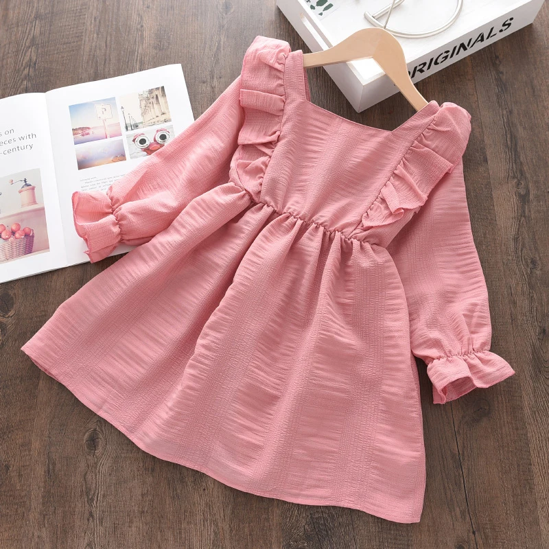 Bear Leader Girls Princess Patchwork Dress 2026 New Fashion Party Costumes Kids Bowtie Casual Outfits Baby Lovely Suits for 2 7Y