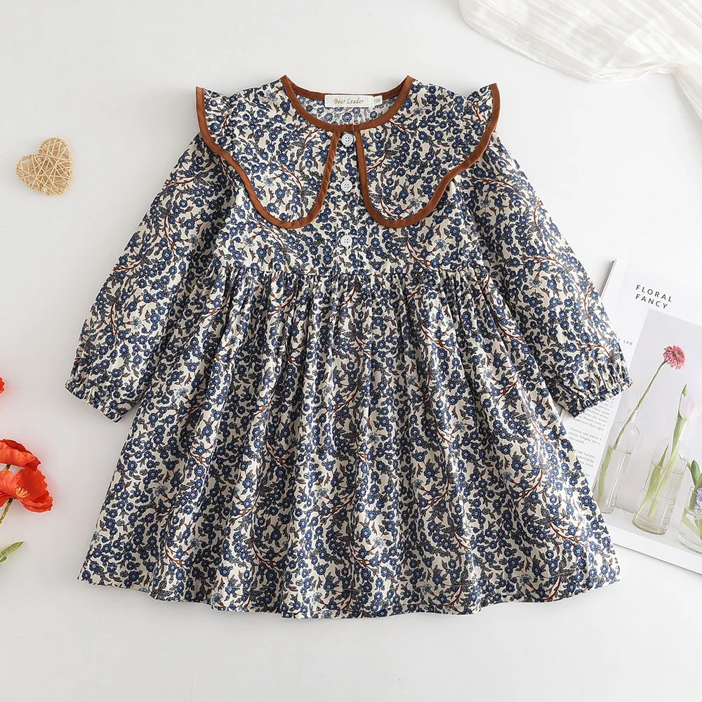 Bear Leader Girls Princess Patchwork Dress 2026 New Fashion Party Costumes Kids Bowtie Casual Outfits Baby Lovely Suits for 2 7Y