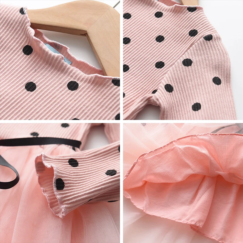 Bear Leader Girls Princess Patchwork Dress 2026 New Fashion Party Costumes Kids Bowtie Casual Outfits Baby Lovely Suits for 2 7Y