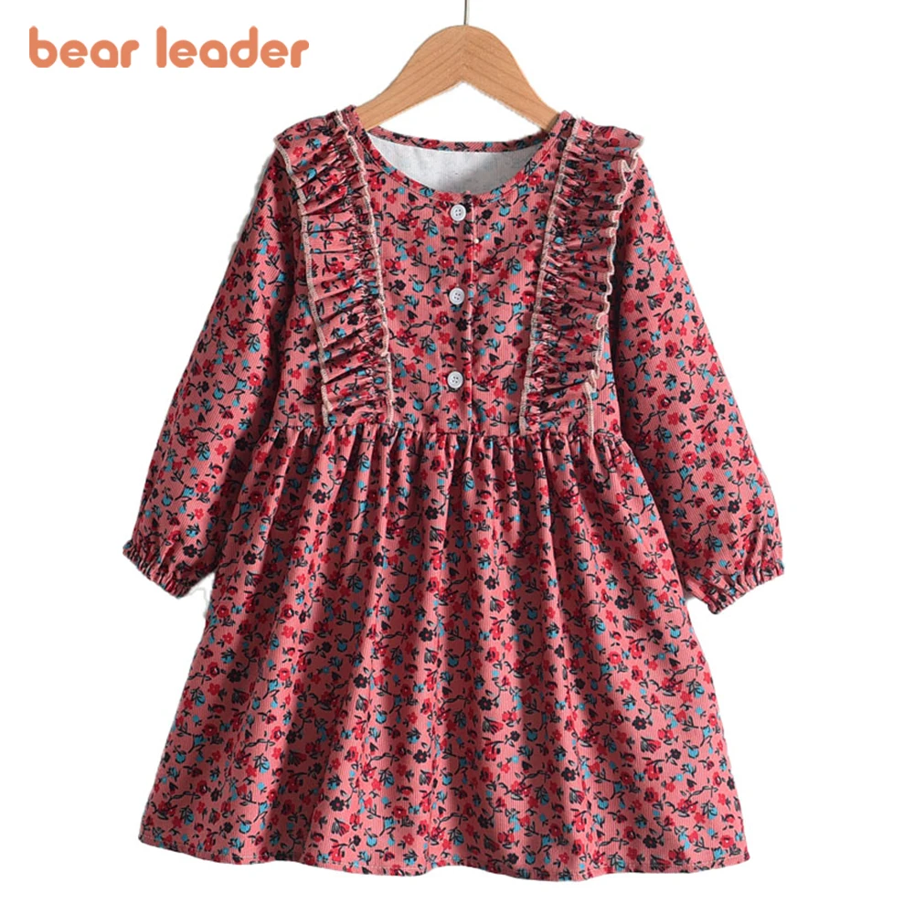 Bear Leader Girls Princess Patchwork Dress 2026 New Fashion Party Costumes Kids Bowtie Casual Outfits Baby Lovely Suits for 2 7Y