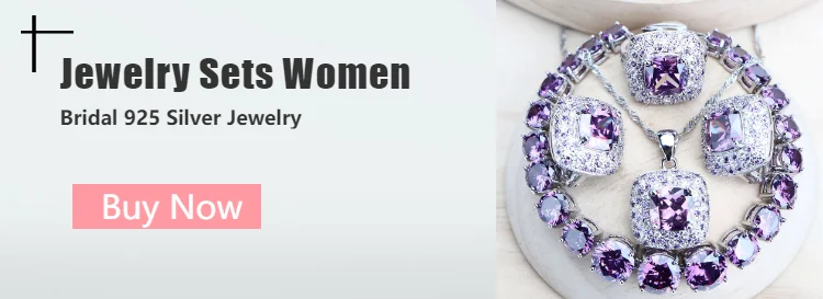 Silver 925 Women Bridal Jewelry Sets Rainbow Cubic Zirconia Costume Jewellery Wedding Earrings Rings Bracelets Pendant Necklace