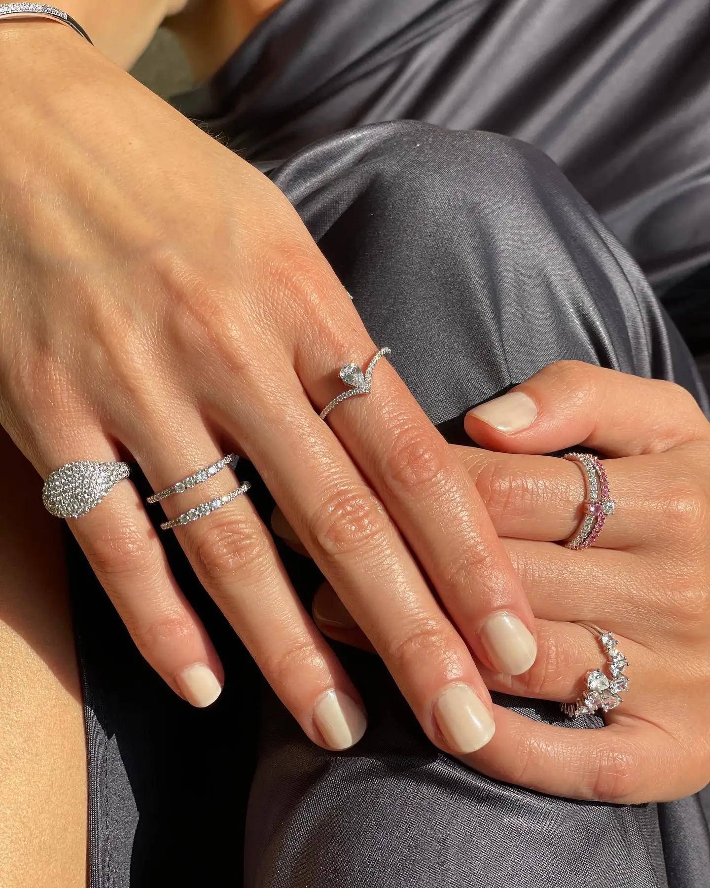 Micro Pave CZ Ring For Women Little Finger Cute Love Fashion Jewelry