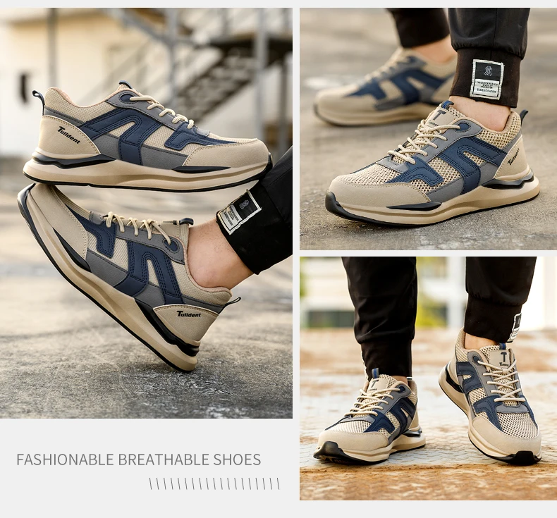 Work Sneakers Steel Toe Shoes Men Safety Shoes Puncture-Proof Work Shoes Boots Indestructible Footwear Security Lightweight