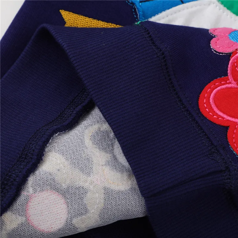 Jumping Meters New Arrival Giraffe Applique Autumn Winter Children's Girls Sweatshirts Cotton Baby Clothes Toddler Kids Hooded