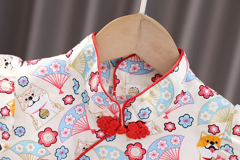 Kid Girl Dress Cheongsam Chinese Style Fashion Birthday Party Wear Teen Sisters Children Clothing Baby Girl Princess Dress A541