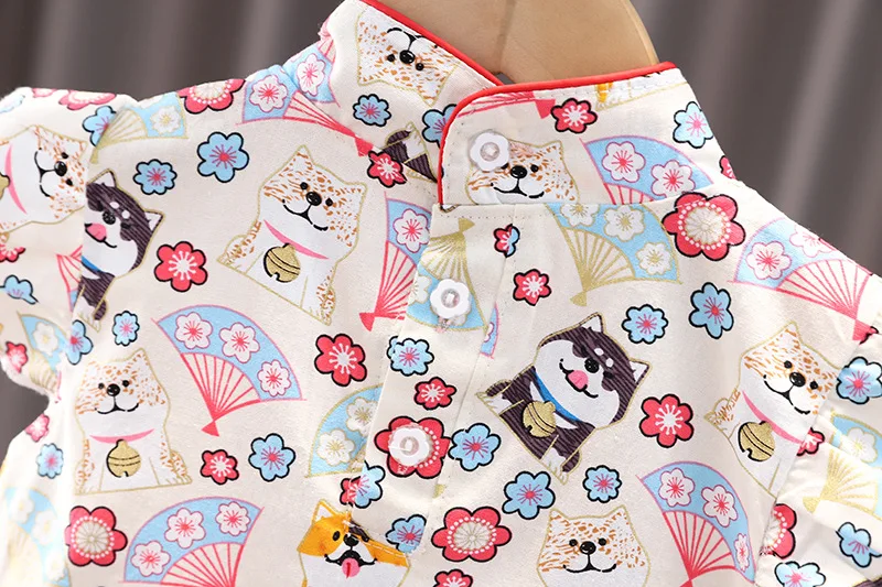 Kid Girl Dress Cheongsam Chinese Style Fashion Birthday Party Wear Teen Sisters Children Clothing Baby Girl Princess Dress A541