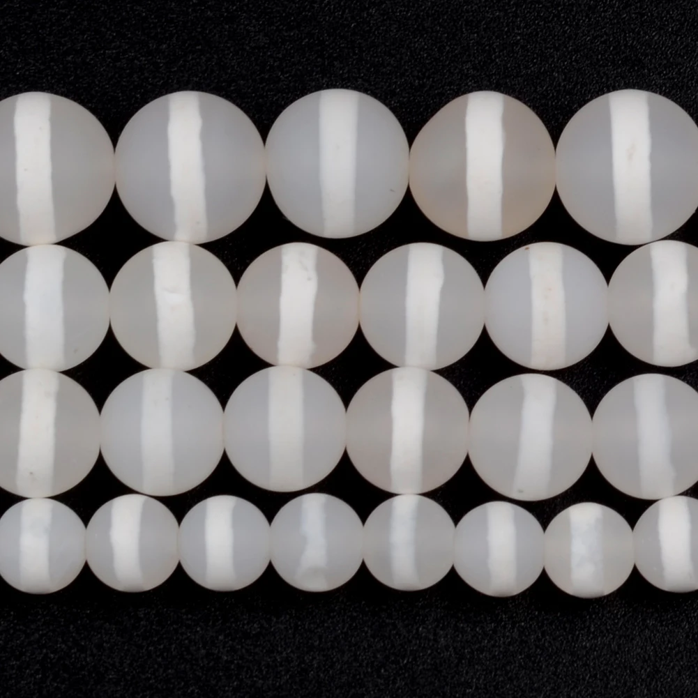 Natural Stone Faceted Tibetan Dzi Agates Round Beads Spacer Loose For Jewelry Making DIY Bracelet Necklace Decoration 6 8 10 MM