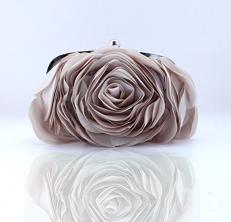 Fashion Flower Clutch Bag Women Wedding Handbag Bridal Clutch Purse Evening Dress Clutches Party Wallet Shoulder Chain Bag