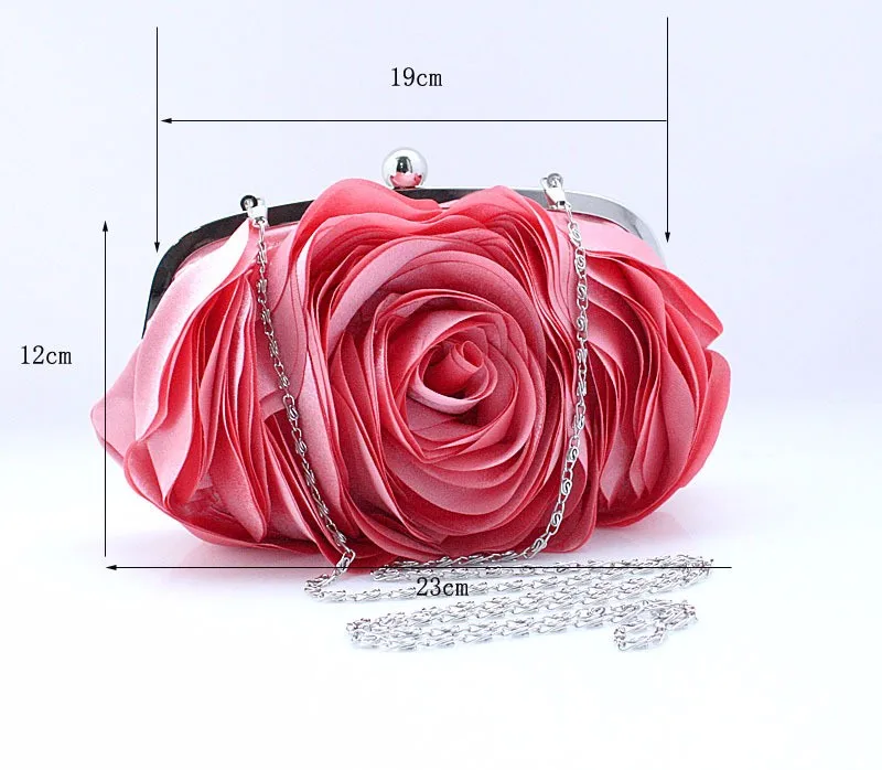 Fashion Flower Clutch Bag Women Wedding Handbag Bridal Clutch Purse Evening Dress Clutches Party Wallet Shoulder Chain Bag
